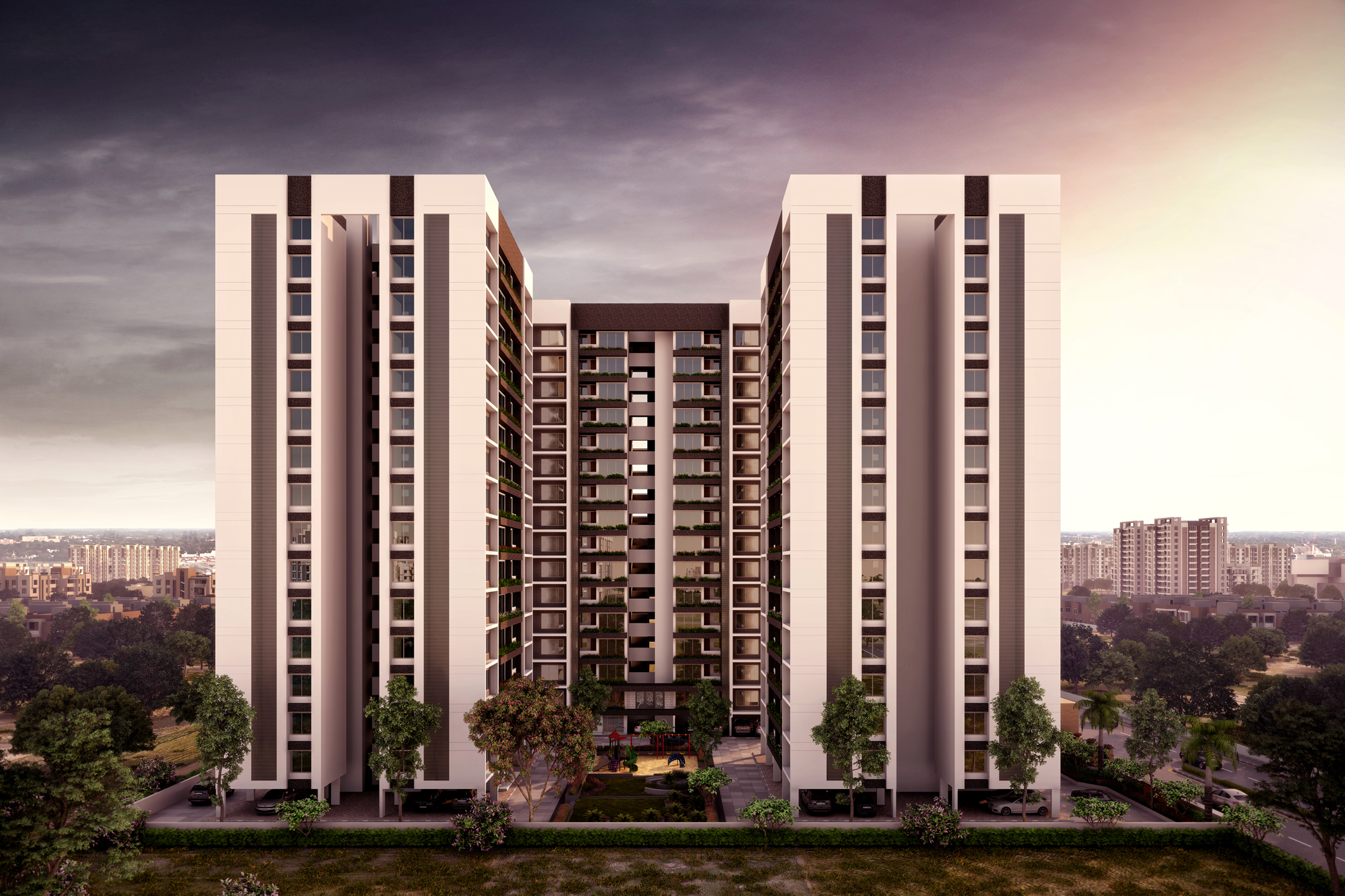 Skyline interior scene