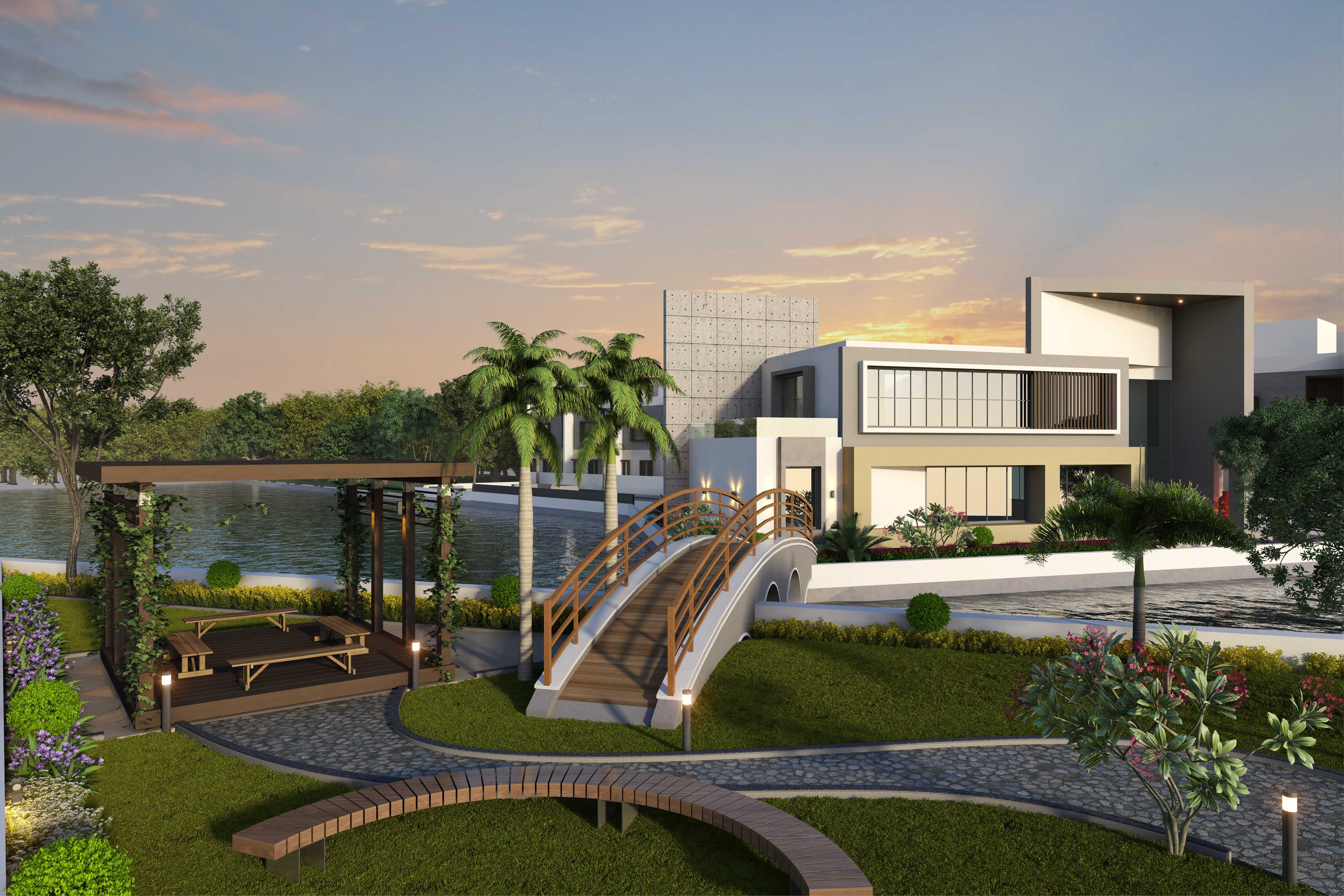 Villa interior scene