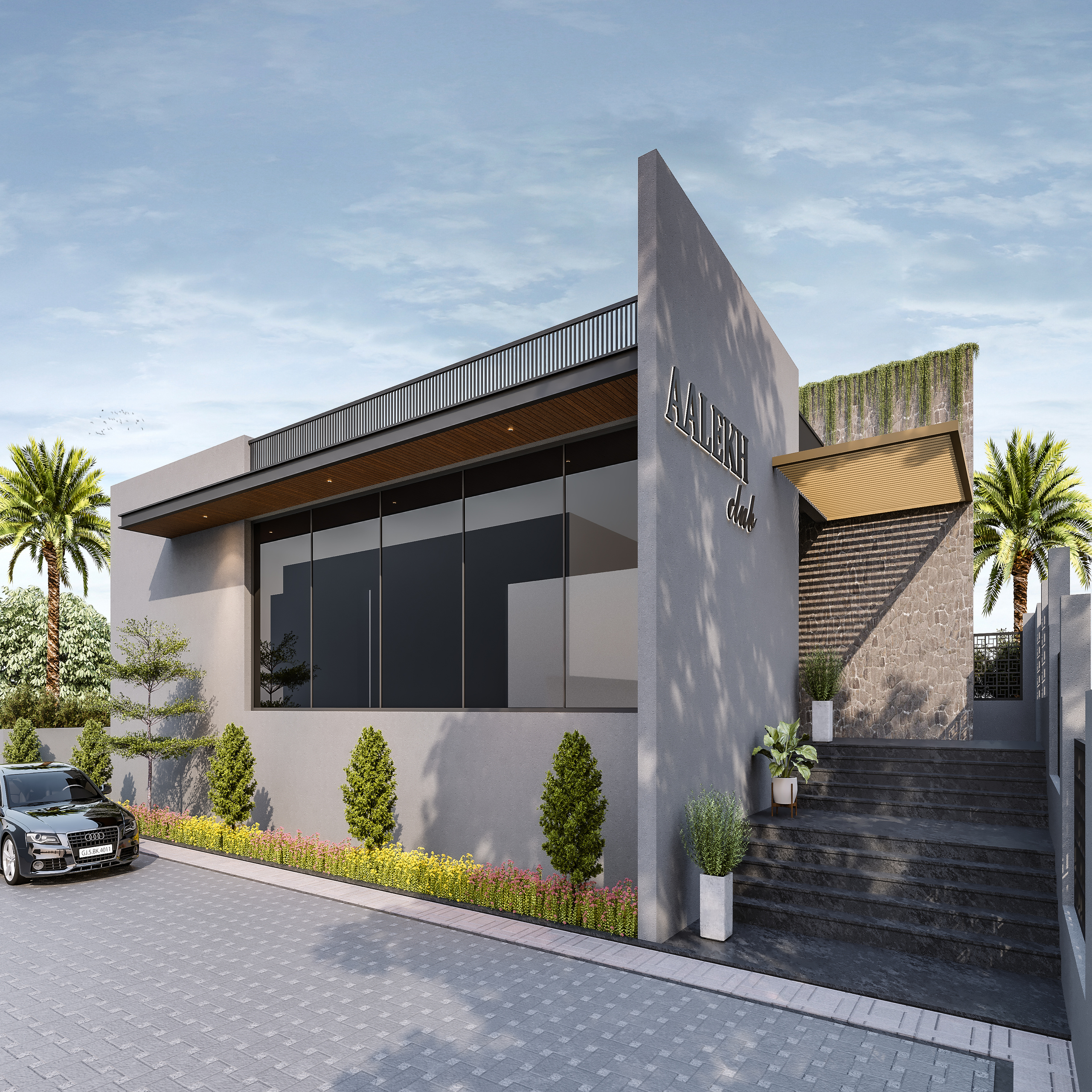 AALEKH BUNGLOWS HOUSE, PLAYGROUND, GARDEN, GATE.